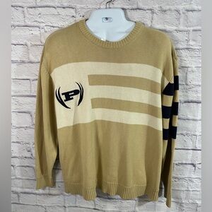 Phat Farm New York Men’s Khaki Cream & Black Crewneck‎ Sweater Size XL Pre-Owned
